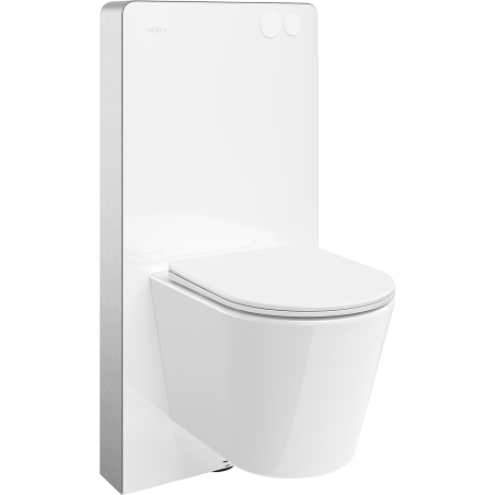 Mexen zestaw natynkowy WC stelaż pneumatyczny Tex Air G z miską WC Rico Tornado i deską wolnoopadającą biały - 615030720300TA-20