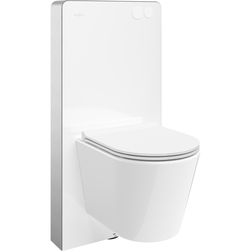 Mexen zestaw natynkowy WC stelaż pneumatyczny Tex Air G z miską WC Rico Tornado i deską wolnoopadającą biały - 615030720500TA-20