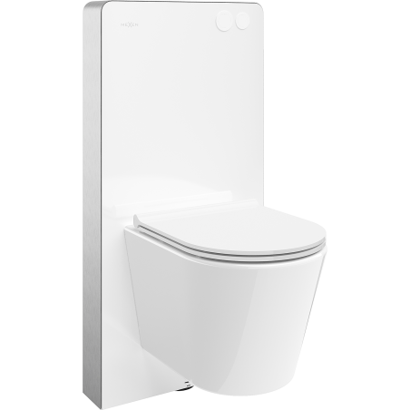 Mexen zestaw natynkowy WC stelaż pneumatyczny Tex Air G z miską WC Rico Tornado i deską wolnoopadającą biały - 615030720500TA-20