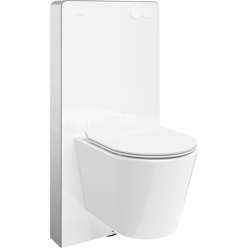 Mexen Rico WC-Unterputz-Set mit pneumatischem Gestell Tex Air G mit WC-Tornado-Schüssel und Soft-Close-Deckel weiß