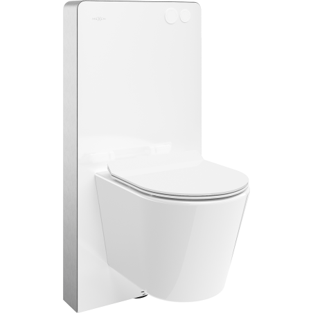 Mexen Rico WC-Unterputz-Set mit pneumatischem Gestell Tex Air G mit WC-Tornado-Schüssel und Soft-Close-Deckel weiß