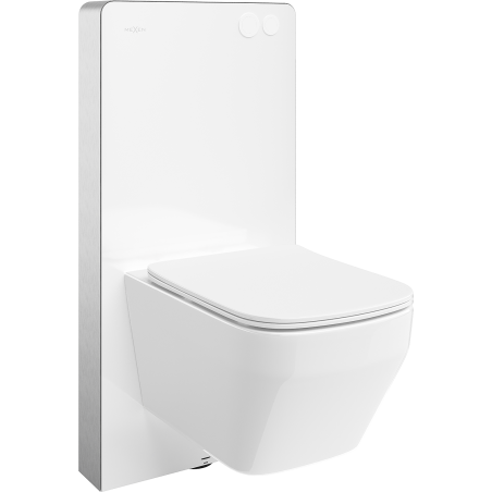 Mexen zestaw natynkowy WC stelaż pneumatyczny Tex Air G z miską WC Riva Tornado i deską wolnoopadającą biały - 615030630200TA-20