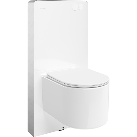 Mexen Sofia WC-Unterputz-Set pneumatischer Rahmen Tex Air G mit WC-Keramik Tornado und Soft-Close-Sitz, weiß -615030540300TA