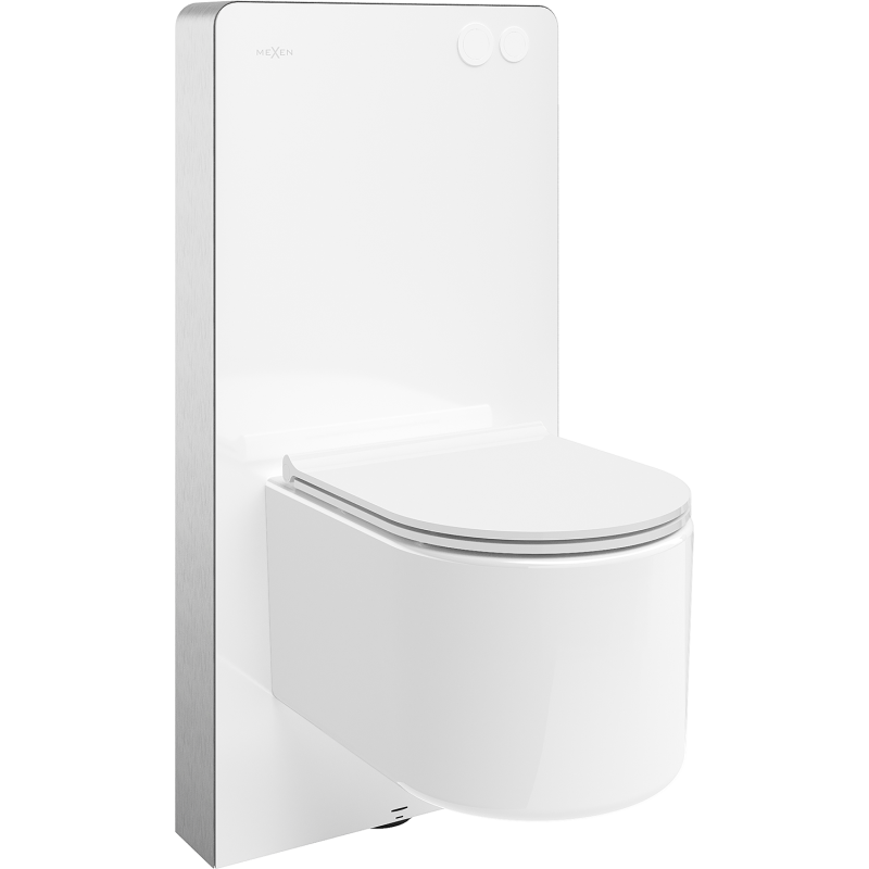 Mexen Sofia WC-Aufputz-Set pneumatischer Rahmen Tex Air G mit WC-Becken Tornado und Soft-Close-Sitz, weiß - 615030540500TA