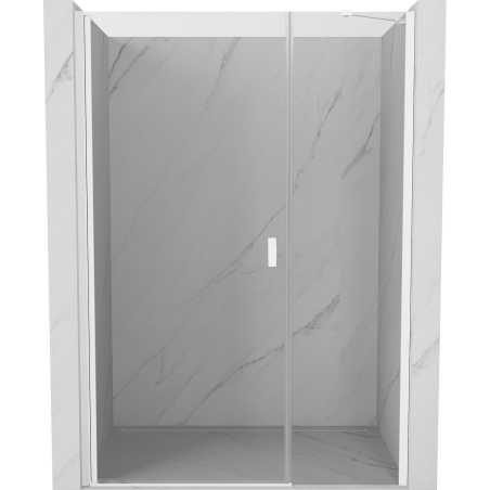 Mexen Mist-B drzwi prysznicowe uchylne 110 cm, transparent, białe - 8A2-110-001-20-00