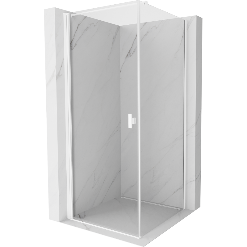 Mexen Mist-B cabina doccia a battente 70 x 70 cm, trasparente, bianca - 8A2T-070-070-20-00