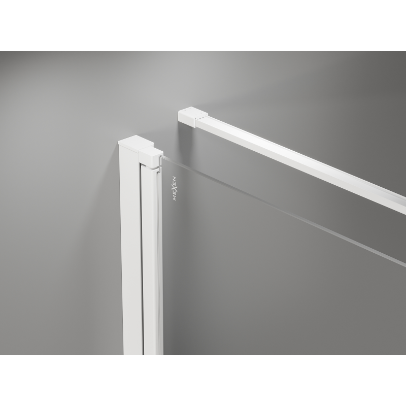 Mexen Mist-B cabine de douche pivotante 75 x 70 cm, transparent, blanche - 8A2T-075-070-20-00