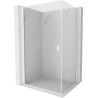 Mexen Mist-B cabine de douche pivotante 95 x 75 cm, transparente, blanche - 8A2T-095-075-20-00