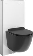Mexen zestaw natynkowy WC stelaż pneumatyczny Tex Air G z miską WC Lena Tornado i deską wolnoopadającą, czarny mat