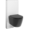 Mexen Carmen WC-Aufputzset pneumatischer Tex Air G Rahmen mit WC-Schüssel Tornado und Soft-Close-Sitz, schwarz matt