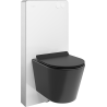 Mexen Rico ensemble encastré WC châssis pneumatique Tex Air G avec cuvette WC Tornado et abattant à descente lente, noir mat