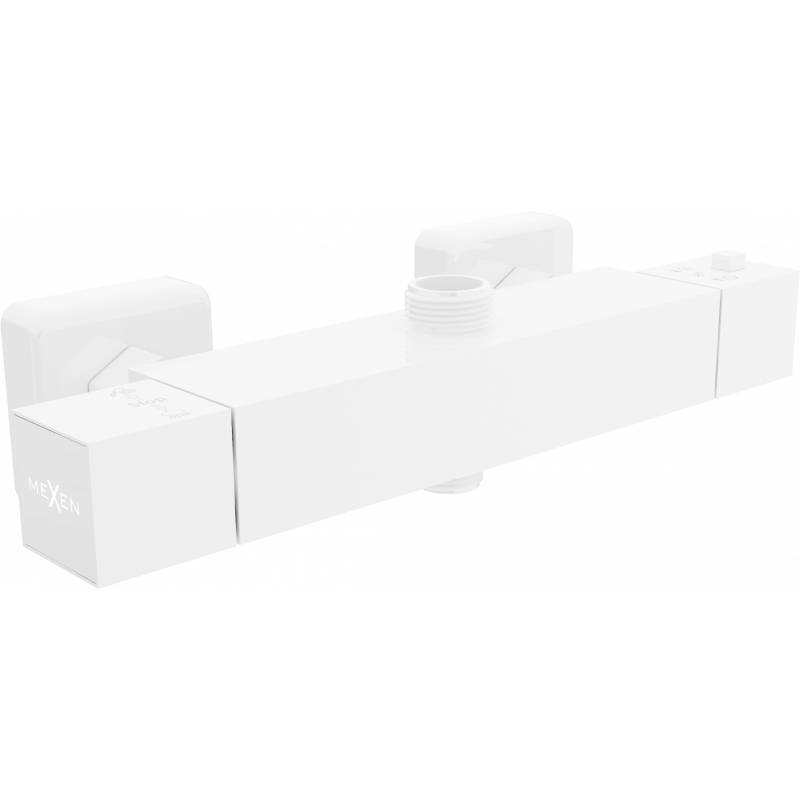 Mexen Cube termostatyczna bateria prysznicowa, biała - 77250-20