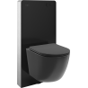 Mexen Lena kit de surface WC châssis pneumatique Tex Air G avec cuvette WC et abattant à descente lente, noir mat