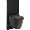 Mexen Rico aufsatzmontageset WC pneumatischer Rahmen Tex Air G mit WC-Schüssel Tornado und Soft-Close-Sitz, schwarz matt