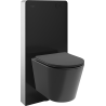 Mexen Rico Aufputz-WC-Set mit pneumatischem Tex Air G Gestell, WC-Schüssel Tornado und Softclose-Sitz, schwarz matt