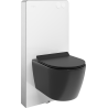 Mexen Carmen set da incasso WC telaio pneumatico Tex Air G con vaso WC Tornado e sedile a chiusura rallentata, nero opaco