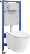 Mexen zestaw podtynkowy WC stelaż Tex Slim z miską WC Lena 2.0 i deską wolnoopadającą, biały - 61003022L4000