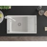 Mexen Elias fregadero de granito de 1 cubeta con escurridor y grifo de cocina Duero, blanco - 6511-20-671600-20