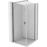 Mexen Mist-B odmična tuš kabina 90 x 90 cm, prozorna, krtačeno siva - 8A2T-090-090-66-00