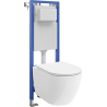Mexen Lena inbouw WC-set smal frame, hoek Tex W met WC-pot 2.0 en softclose zitting, wit - 61053022L4000