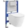 Mexen Rico set incasso WC telaio pneumatico Tex Air XS-F con vaso WC 2.0 Tornado e sedile a chiusura rallentata, bianco