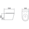 Mexen zestaw podtynkowy WC stelaż pneumatyczny Tex Air XS-F z miską WC Rico 2.0 Tornado i deską wolnoopadającą, biały