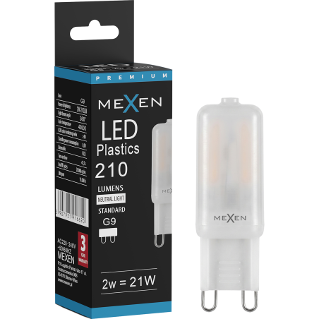 Mexen Aura Bombilla LED G9, 2W, Neutra - 4000K, 210 lm - L120-G9-0240-01