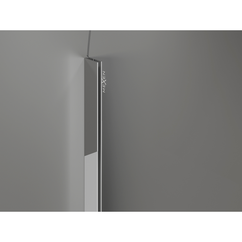 Mexen Kioto-Q διαχωριστικό ντουζ Walk-in 80 x 200 cm, διαφανές 8 mm, χρώμιο - 800-080-101-01-00-Q