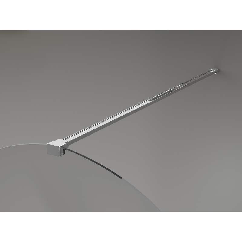 Mexen Kioto-Q διαχωριστικό ντουζ Walk-in 80 x 200 cm, διαφανές 8 mm, χρώμιο - 800-080-101-01-00-Q