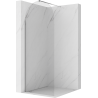 Mexen Kioto-Q Walk-in Shower Wall 80 x 200 cm, Transparent 8 mm, Chrome - 800-080-101-01-00-Q