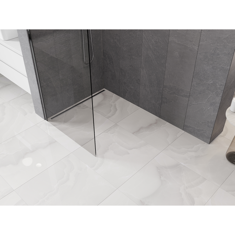 Mexen Kioto-Q διαχωριστικό ντουζ Walk-in 80 x 200 cm, διαφανές 8 mm, χρώμιο - 800-080-101-01-00-Q