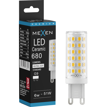 Mexen Aura Lampadina LED G9, 6W, Neutro - 4000K, 680 lm - L121-G9-0640-01
