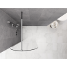 Mexen Kioto-Q Tuš stena Walk-in 90 x 200 cm, prosojna 8 mm, krom - 800-090-101-01-00-Q