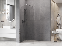 Mexen Kioto-Q ścianka prysznicowa Walk-in 90 x 200 cm, transparent 8 mm, chrom - 800-090-101-01-00-Q