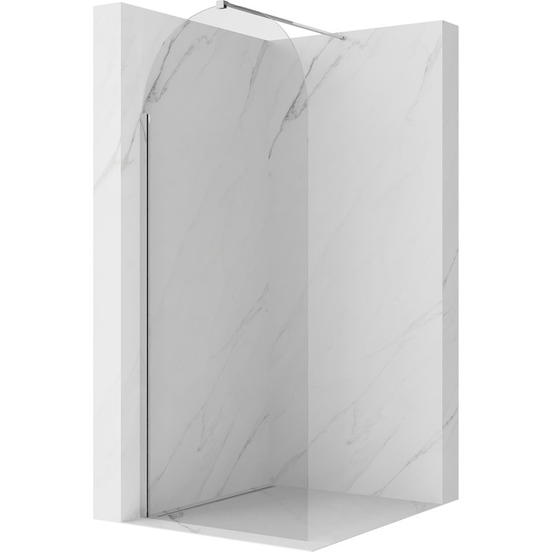 Mexen Kioto-Q Duschvägg Walk-in 90 x 200 cm, transparent 8 mm, krom - 800-090-101-01-00-Q