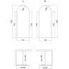 Mexen Kioto-Q duschvägg Walk-in 80 x 200 cm, transparent 8 mm, vit - 800-080-101-20-00-Q