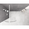 Mexen Kioto-Q duschvägg Walk-in 90 x 200 cm, transparent 8 mm, vit - 800-090-101-20-00-Q