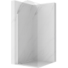 Mexen Kioto-Q ścianka prysznicowa Walk-in 90 x 200 cm, transparent 8 mm, biała - 800-090-101-20-00-Q