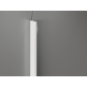 Mexen Kioto-Q duschvägg Walk-in 100 x 200 cm, transparent 8 mm, vit - 800-100-101-20-00-Q