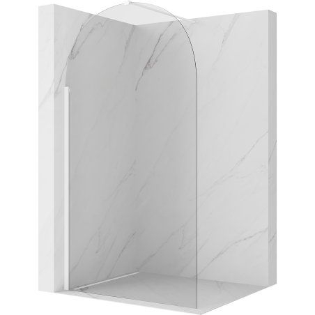 Mexen Kioto-Q duschvägg Walk-in 100 x 200 cm, transparent 8 mm, vit - 800-100-101-20-00-Q