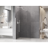 Mexen Kioto-Q duschvägg Walk-in 100 x 200 cm, transparent 8 mm, vit - 800-100-101-20-00-Q