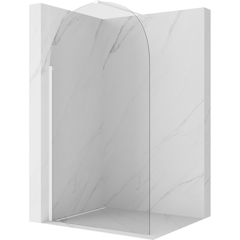 Mexen Kioto-Q ścianka prysznicowa Walk-in 110 x 200 cm, transparent 8 mm, biała - 800-110-101-20-00-Q