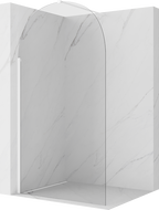 Mexen Kioto-Q ścianka prysznicowa Walk-in 110 x 200 cm, transparent 8 mm, biała - 800-110-101-20-00-Q