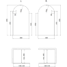 Mexen Kioto-Q tuš stena Walk-in 110 x 200 cm, prozorna 8 mm, bela - 800-110-101-20-00-Q