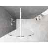 Mexen Kioto-Q Duschvägg Walk-in 120 x 200 cm, transparent 8 mm, vit - 800-120-101-20-00-Q
