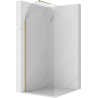 Mexen Kioto-Q Walk-in shower wall 80 x 200 cm, transparent 8 mm, gold - 800-080-101-50-00-Q