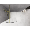 Mexen Kioto-Q ścianka prysznicowa Walk-in 90 x 200 cm, transparent 8 mm, złota - 800-090-101-50-00-Q