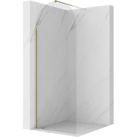 Mexen Kioto-Q ścianka prysznicowa Walk-in 90 x 200 cm, transparent 8 mm, złota - 800-090-101-50-00-Q