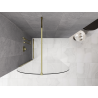 Mexen Kioto-Q Duschvägg Walk-in 100 x 200 cm, transparent 8 mm, guld - 800-100-101-50-00-Q