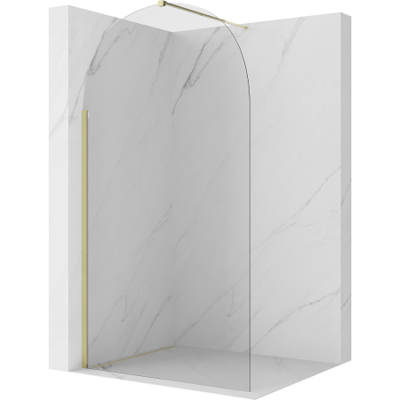 Mexen Kioto-Q ścianka prysznicowa Walk-in 120 x 200 cm, transparent 8 mm, złota - 800-120-101-50-00-Q
